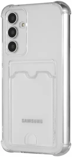 Samsung Galaxy A55 Hoesje Dun TPU met Pasjeshouder Transparant afbeelding 1