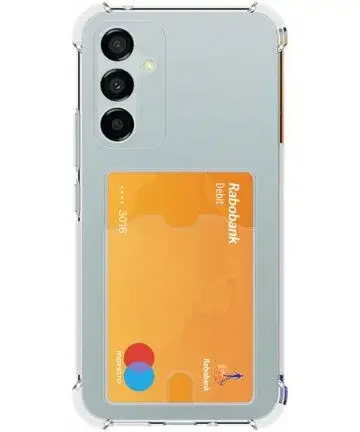 Samsung Galaxy A55 Hoesje Dun TPU met Pasjeshouder Transparant afbeelding 2