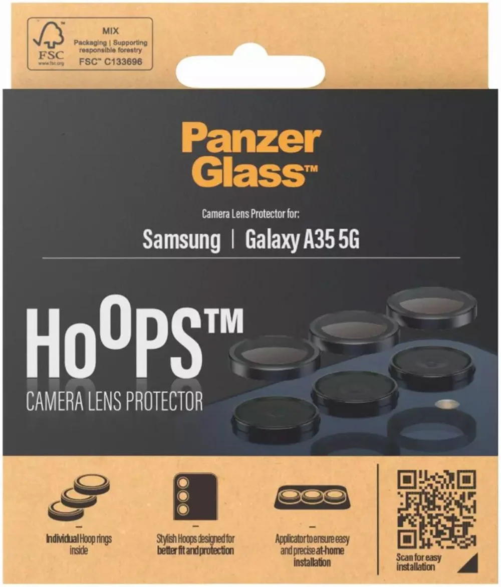 PanzerGlass Hoops Rings Samsung Galaxy A35 Camera Lens Protector Glas afbeelding 4