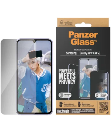 PanzerGlass Ultra-Wide Samsung Galaxy A35 Privacy Glass EasyAligner Screen Protectors