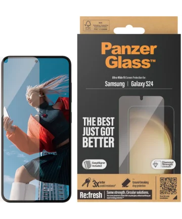 PanzerGlass Refresh Ultra-Wide Samsung Galaxy S24 Screen Protector Screen Protectors