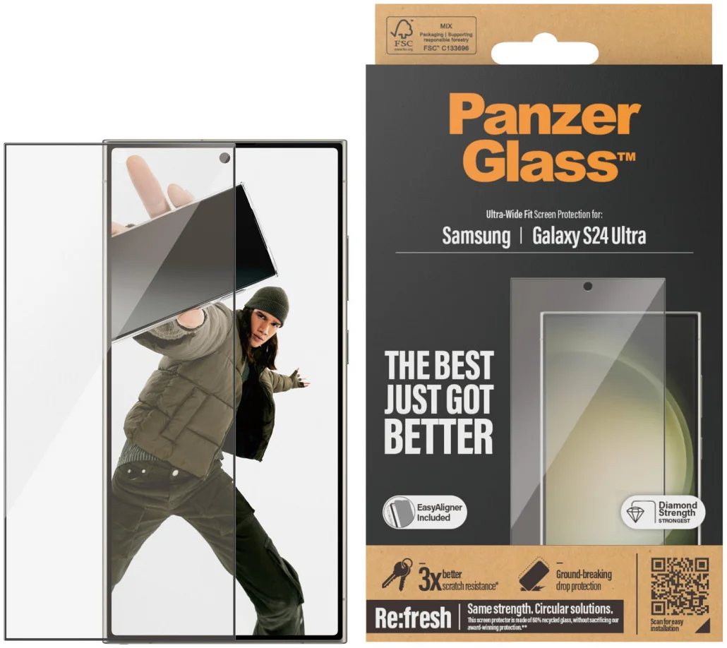 PanzerGlass Refresh Ultra-Wide Samsung S24 Ultra Protector
