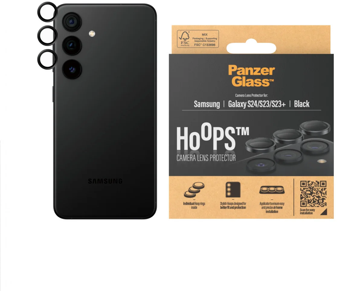 PanzerGlass Hoops Rings Samsung Galaxy S24 / S23(+) Camera Lens Protector Glas afbeelding 1