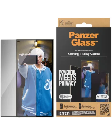 PanzerGlass Ultra-Wide Samsung S24 Ultra Screenprotector Privacy Glass Screen Protectors