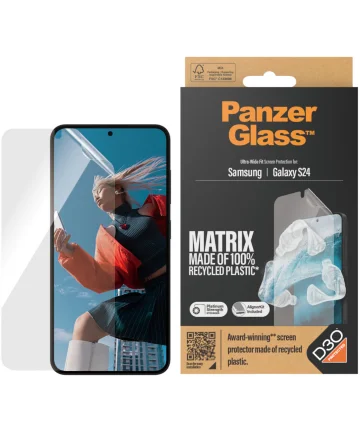 PanzerGlass Matrix D3O Ultra-Wide Samsung Galaxy S24 Protector Aligner Screen Protectors