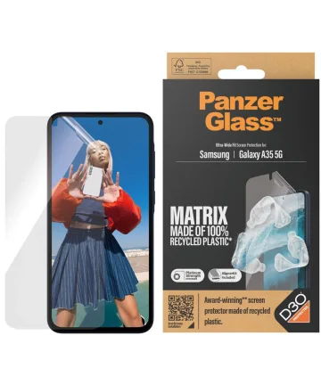 PanzerGlass Matrix D3O Ultra-Wide Samsung Galaxy A35 Protector Aligner Screen Protectors