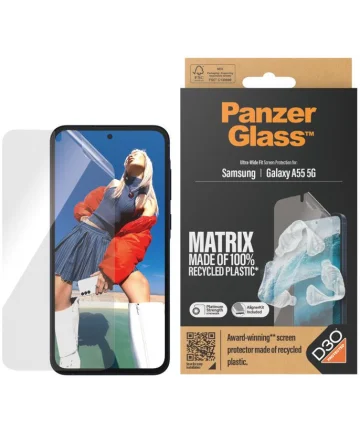 PanzerGlass Matrix D3O Ultra-Wide Samsung Galaxy A55 Protector Aligner Screen Protectors