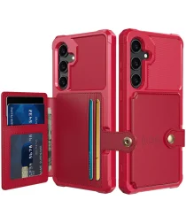 Samsung Galaxy A35 3 in 1 Back Cover Portemonnee Hoesje Rood