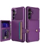 Samsung Galaxy A35 3 in 1 Back Cover Portemonnee Hoesje Paars