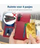 Samsung Galaxy A55 3 in 1 Back Cover Portemonnee Hoesje Rood