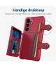 Samsung Galaxy A55 3 in 1 Back Cover Portemonnee Hoesje Rood