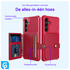 Samsung Galaxy A55 3 in 1 Back Cover Portemonnee Hoesje Rood afbeelding 3