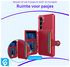 Samsung Galaxy A55 3 in 1 Back Cover Portemonnee Hoesje Rood afbeelding 4