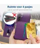 Samsung Galaxy A55 3 in 1 Back Cover Portemonnee Hoesje Paars