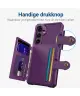 Samsung Galaxy A55 3 in 1 Back Cover Portemonnee Hoesje Paars