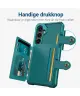 Samsung Galaxy A55 3 in 1 Back Cover Portemonnee Hoesje Groen Blauw