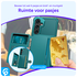 Samsung Galaxy A55 3 in 1 Back Cover Portemonnee Hoesje Groen Blauw afbeelding 2