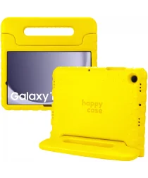 HappyCase Samsung Galaxy Tab A9 Plus Kinder Tablethoes Handvat Geel