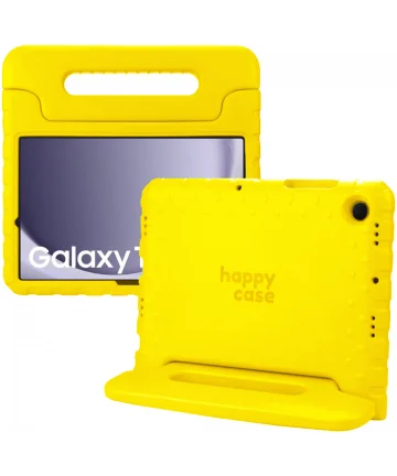 HappyCase Samsung Galaxy Tab A9 Plus Kinder Tablethoes Handvat Geel Hoesjes