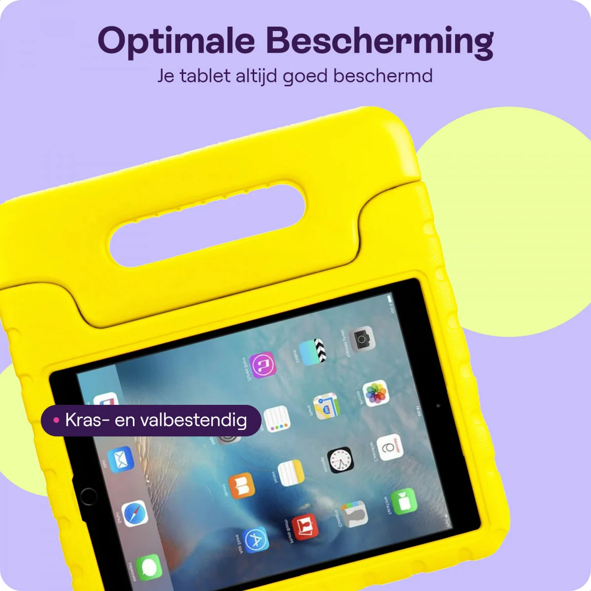 HappyCase iPad 9.7 2017/2018/Air/Air 2 Kinder Tablethoes Geel afbeelding 6