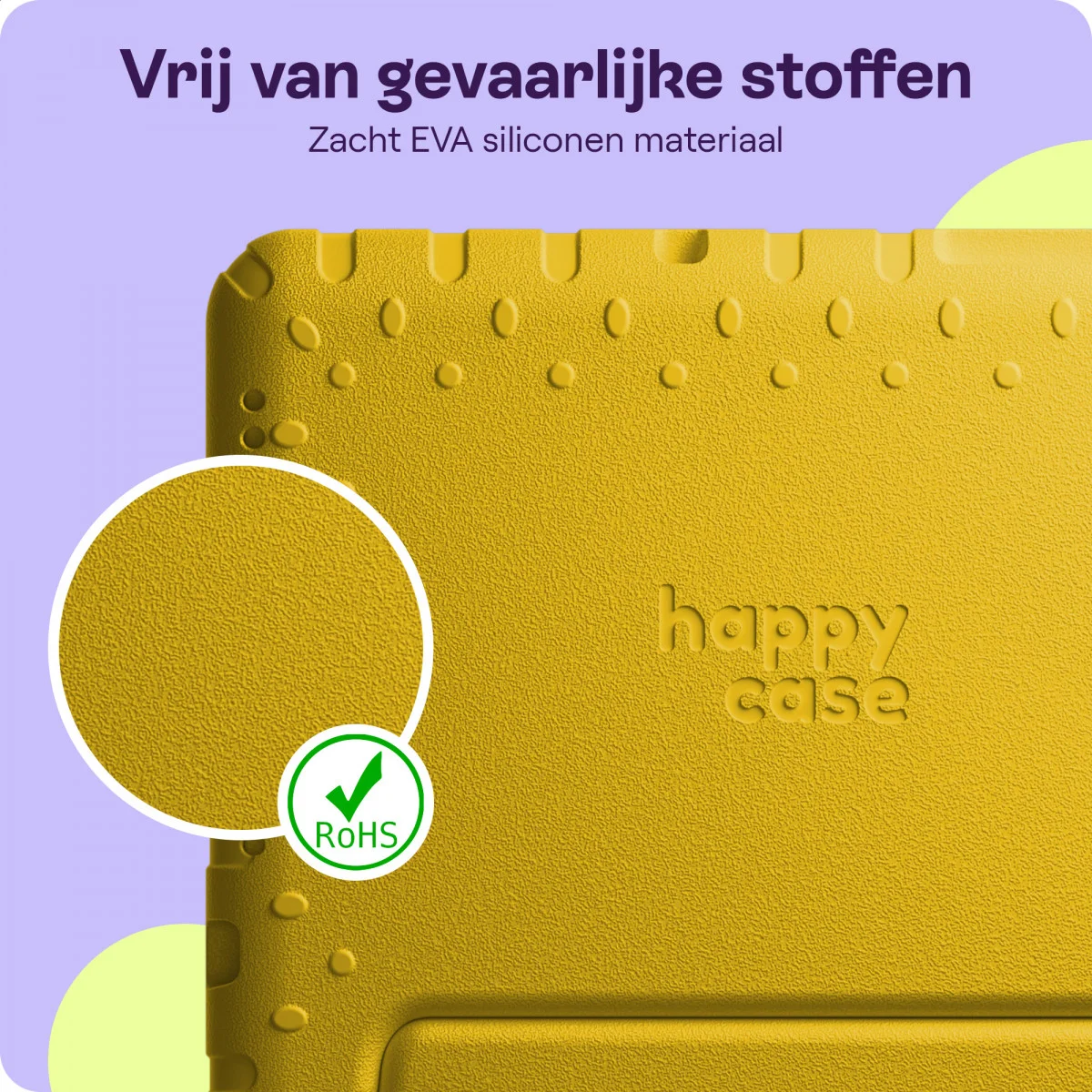 HappyCase iPad 9.7 2017/2018/Air/Air 2 Kinder Tablethoes Geel afbeelding 7