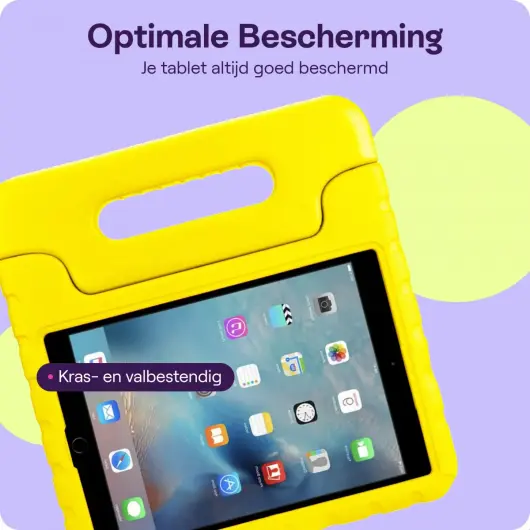 HappyCase iPad 9.7 2017/2018/Air/Air 2 Kinder Tablethoes Geel afbeelding 6