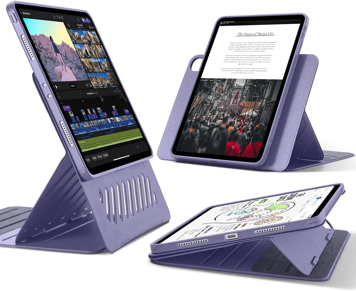 ESR Shift Apple iPad Pro 11 (2024) Hoes Book Case Sleep/Wake Paars afbeelding 1