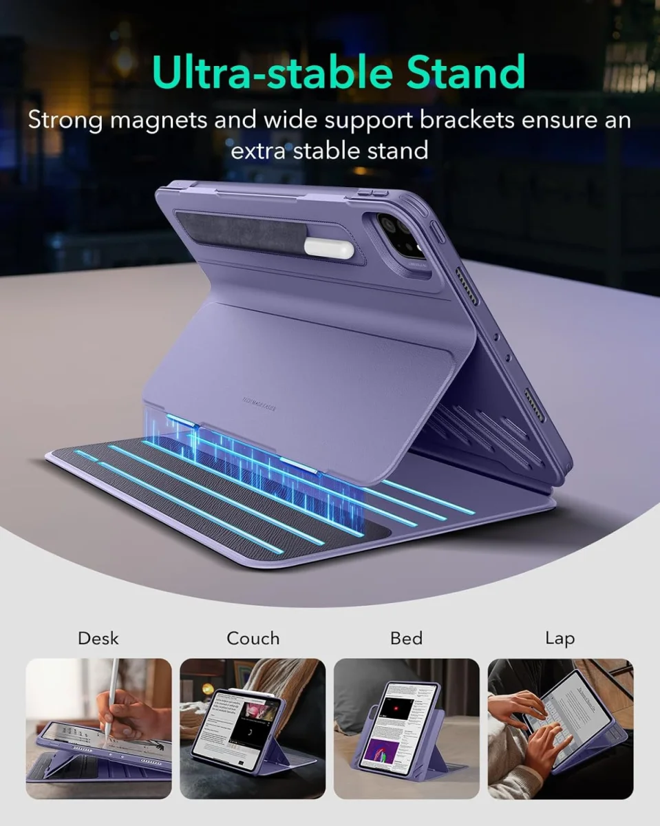 ESR Shift Apple iPad Pro 11 (2024) Hoes Book Case Sleep/Wake Paars afbeelding 2