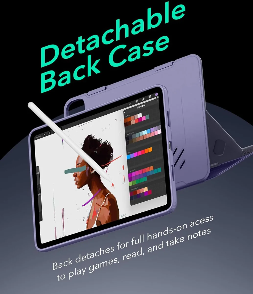 ESR Shift Apple iPad Pro 11 (2024) Hoes Book Case Sleep/Wake Paars afbeelding 6
