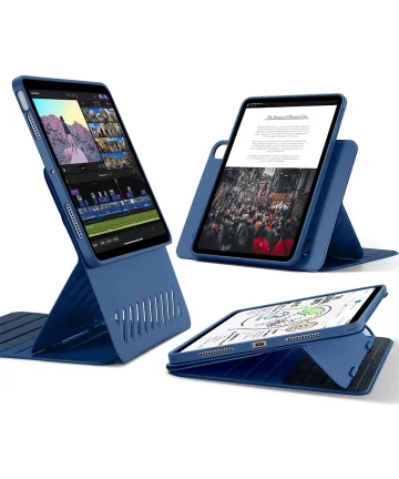 ESR Shift Apple iPad Air 13 (2024) Hoes Book Case Sleep/Wake Blauw Hoesjes