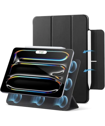 ESR Rebound Magnetic Apple iPad Pro 11 (2024) Hoes Book Case Zwart Hoesjes
