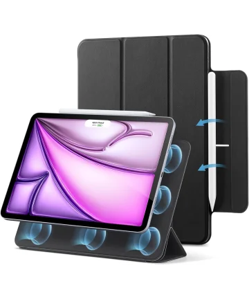 ESR Rebound Magnetic Apple iPad Air 13 (2024) Hoes Book Case Zwart Hoesjes