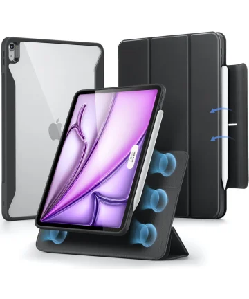 ESR Rebound Hybrid 360 Apple iPad Air 13 (2024) Hoes Book Case Zwart Hoesjes