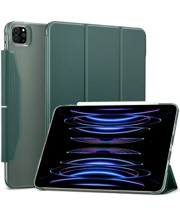 ESR Ascend Trifold Apple iPad Pro 11 (2024) Hoes Book Case met Sleep/Wake Groen Hoesjes