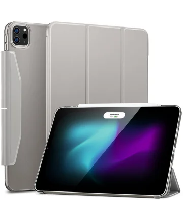 ESR Ascend Trifold Apple iPad Pro 11 (2024) Hoes Book Case met Sleep/Wake Grijs Hoesjes