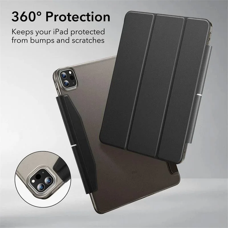 ESR Ascend Trifold Apple iPad Pro 13 (2024) Hoes Book Case met Sleep/Wake Zwart afbeelding 2