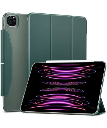 ESR Ascend Trifold Apple iPad Pro 13 (2024) Hoes Book Case met Sleep/Wake Groen Hoesjes