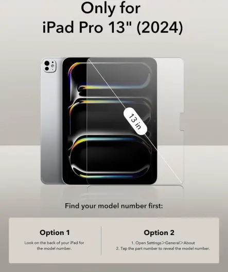 ESR Paper Feel Apple iPad Pro 13 (2024) Screen Protector Papier Gevoel 2-Pack afbeelding 2