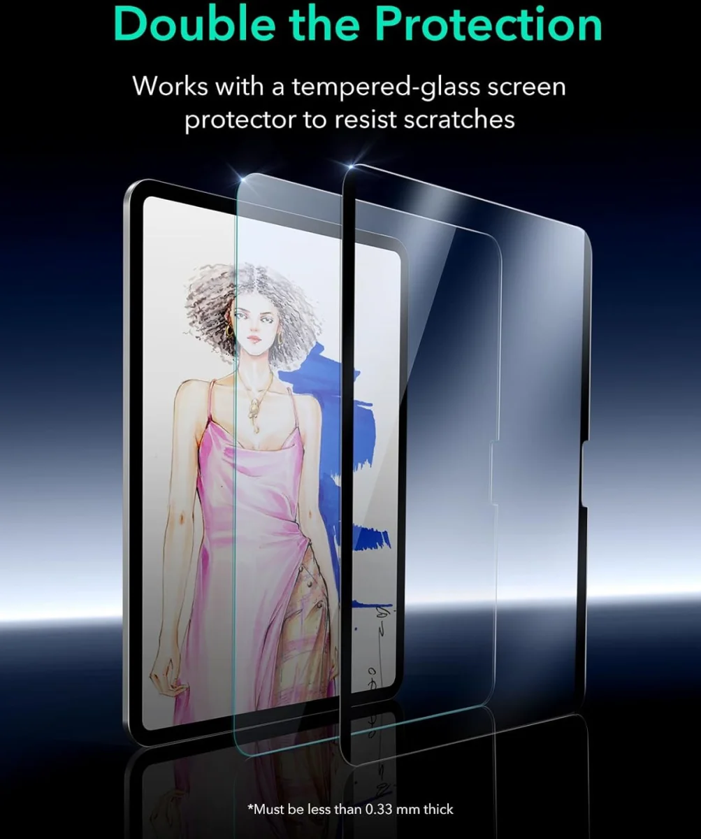 ESR Paper Feel Magnetic Apple iPad Pro 12.9 (2022/2018) Screen Protector afbeelding 8