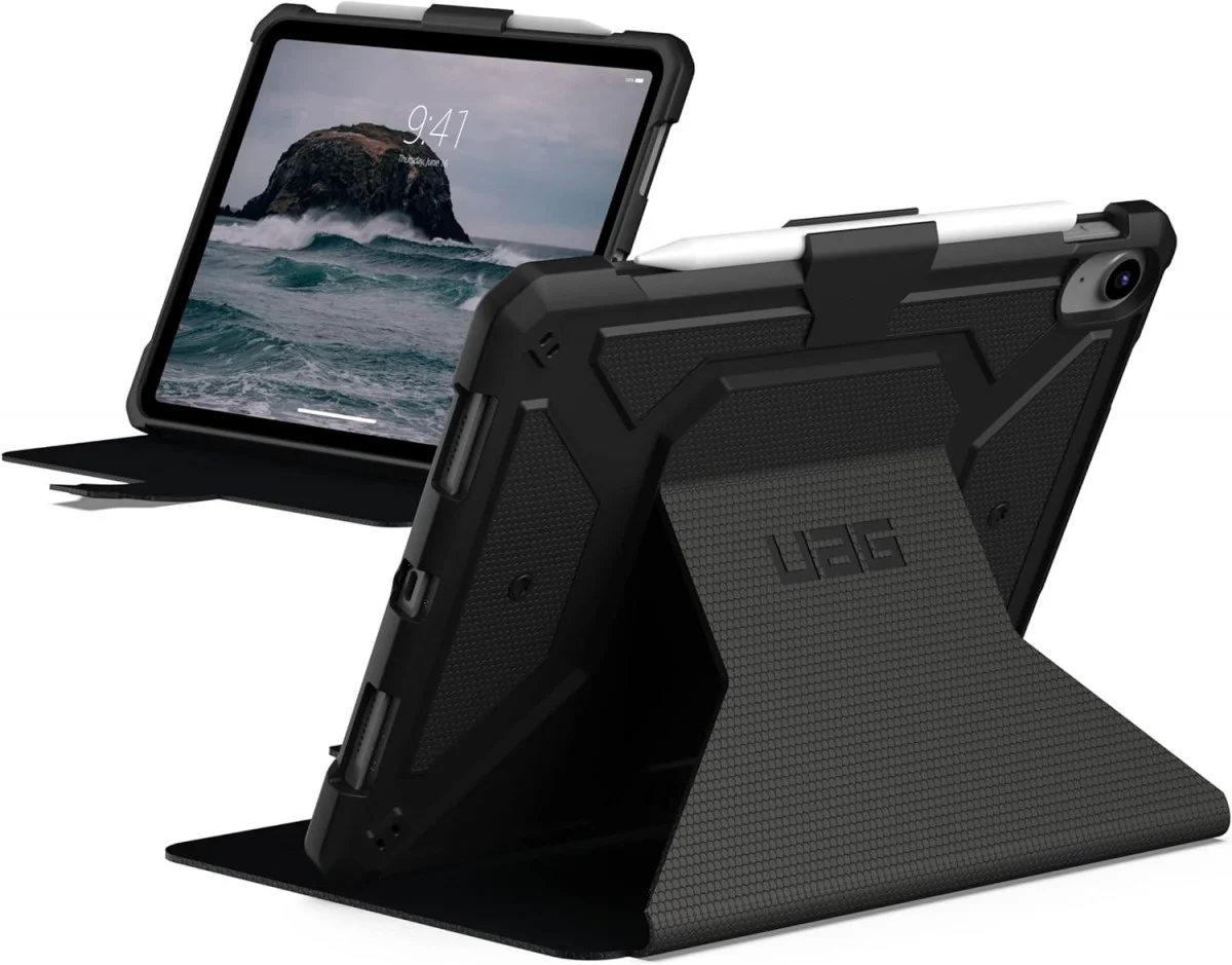 Urban Armor Gear Metropolis iPad 11 (2025) / 10.9 (2022) Hoes Book Case Zwart afbeelding 1