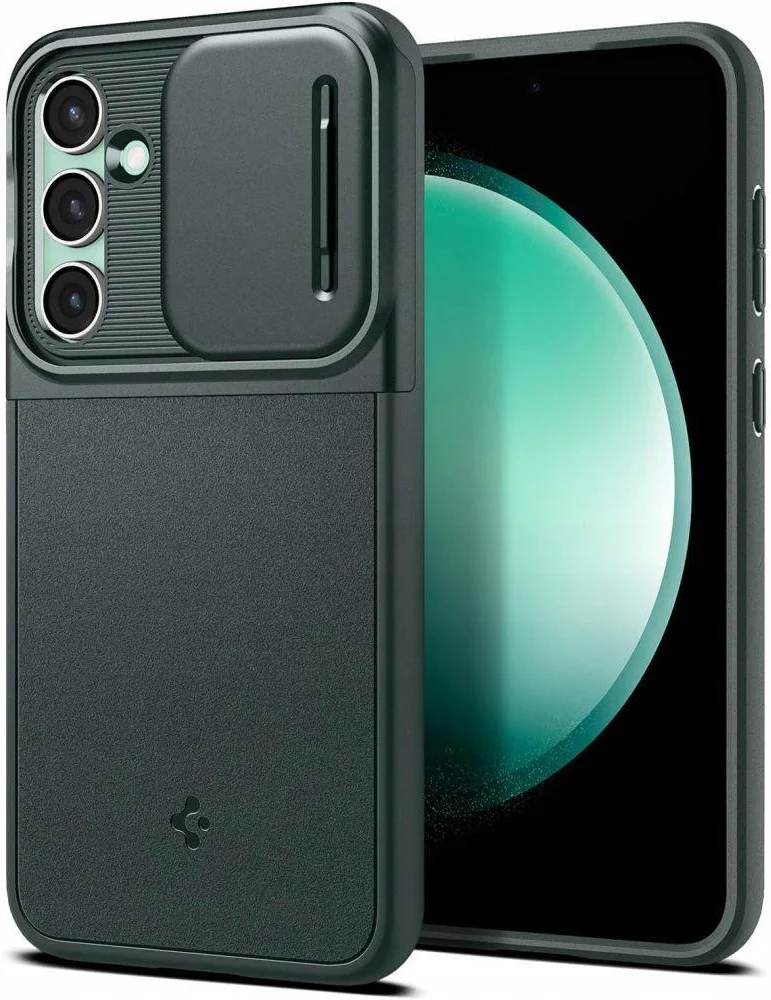 Spigen Optik Armor Samsung Galaxy S23 FE Hoesje Camera Slider Groen afbeelding 1