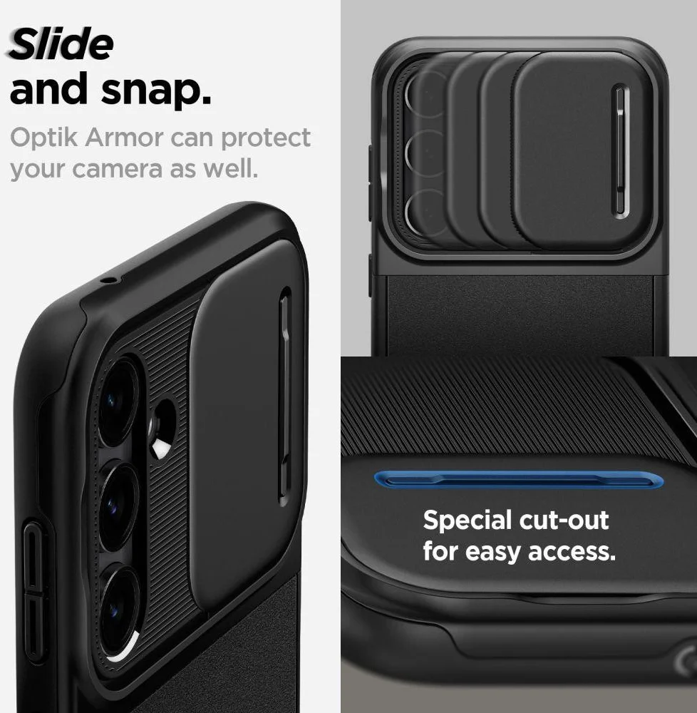 Spigen Optik Armor Samsung Galaxy S23 FE Hoesje Camera Slider Groen afbeelding 4