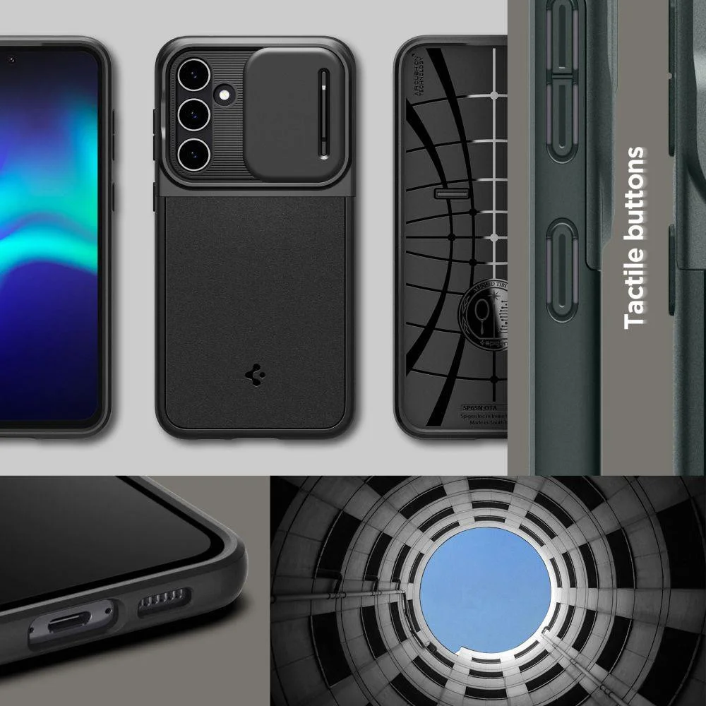 Spigen Optik Armor Samsung Galaxy S23 FE Hoesje Camera Slider Groen afbeelding 7