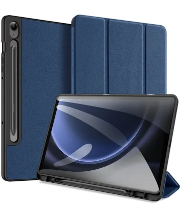 Dux Ducis Domo Samsung Galaxy Tab S9 FE Hoes Tri-Fold Book Case Blauw Hoesjes
