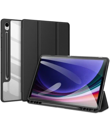 Dux Ducis Toby Samsung Galaxy Tab S9 FE Hoes Tri-Fold Book Case Zwart Hoesjes