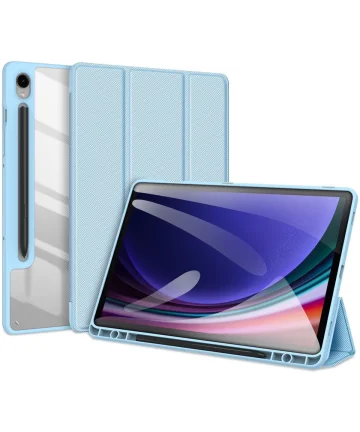 Dux Ducis Toby Samsung Galaxy Tab S9 FE Hoes Tri-Fold Book Case Blauw Hoesjes