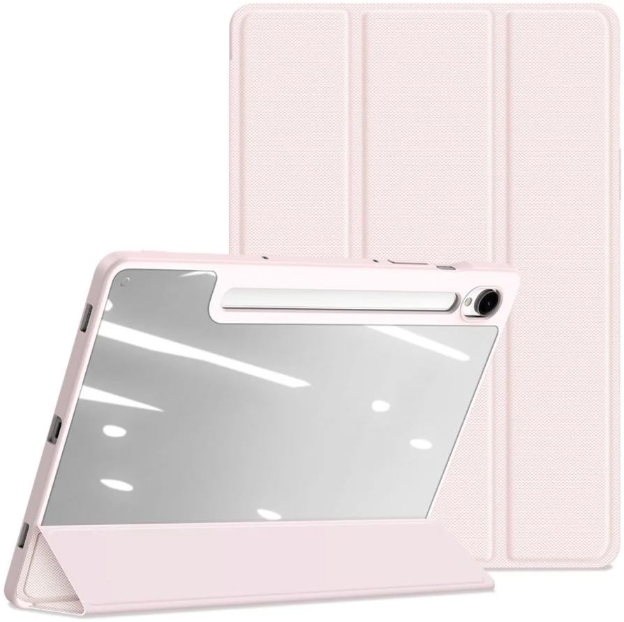 Dux Ducis Toby Samsung Galaxy Tab S9 FE Hoes Tri-Fold Book Case Roze afbeelding 2