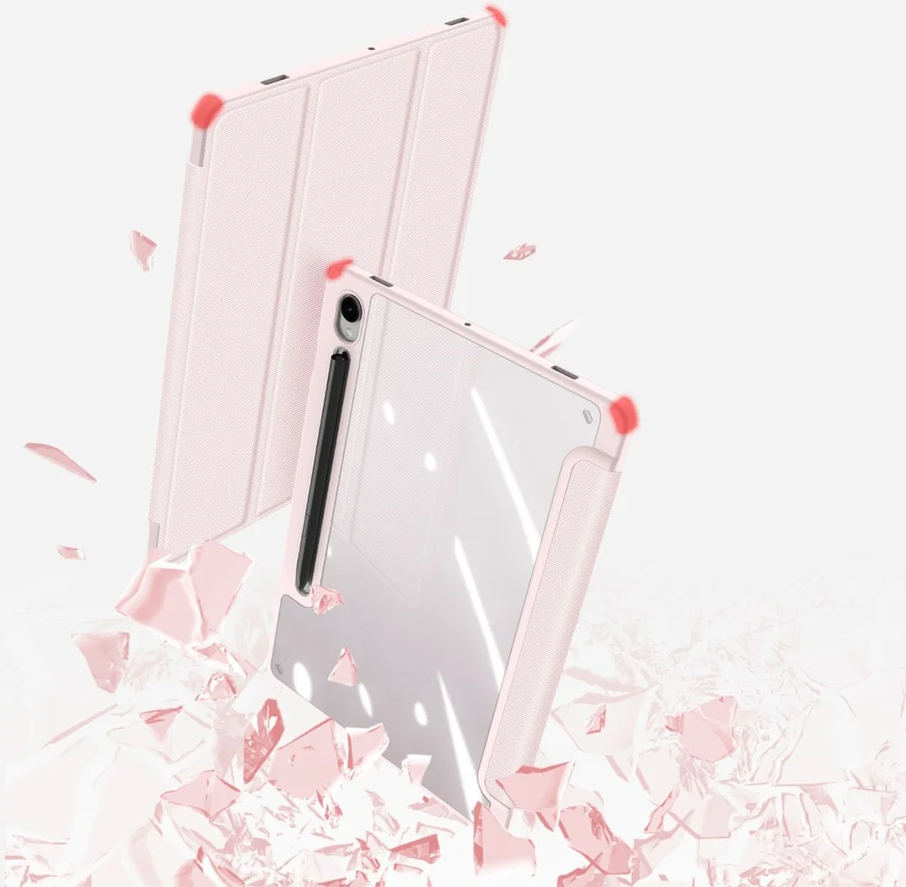 Dux Ducis Toby Samsung Galaxy Tab S9 FE Hoes Tri-Fold Book Case Roze afbeelding 4