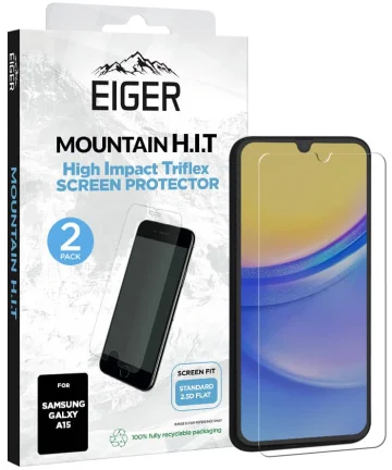 Eiger Mountain H.I.T. Samsung Galaxy A15 Schermfolie (2-Pack) Screen Protectors