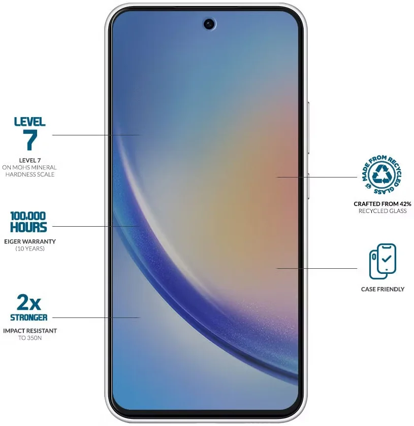 Eiger Mountain Glass Samsung Galaxy A35 / A55 Screen Protector afbeelding 2